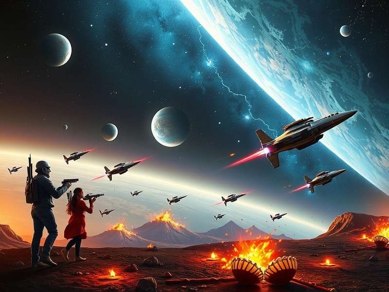 Space Warfare Veterans galaxy battle scene